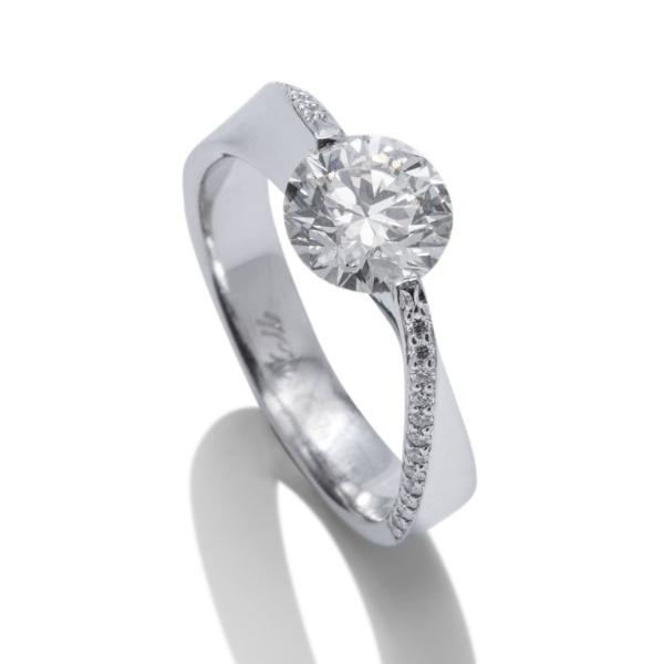 Signature Mobius Platinum Engagement Ring - Charles Koll Jewellers