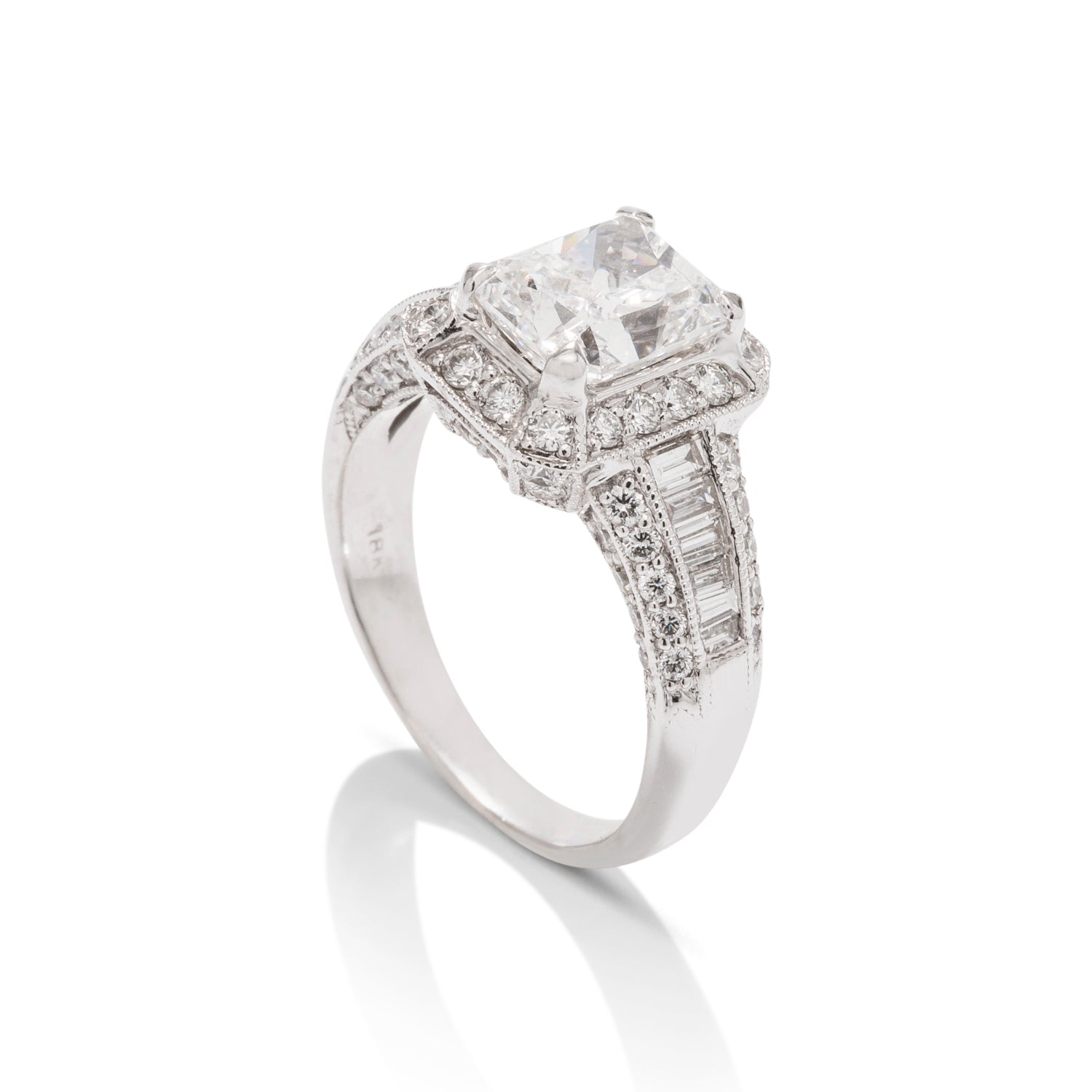 2.02 Carat White Gold Diamond Engagement Ring - Charles Koll Jewellers