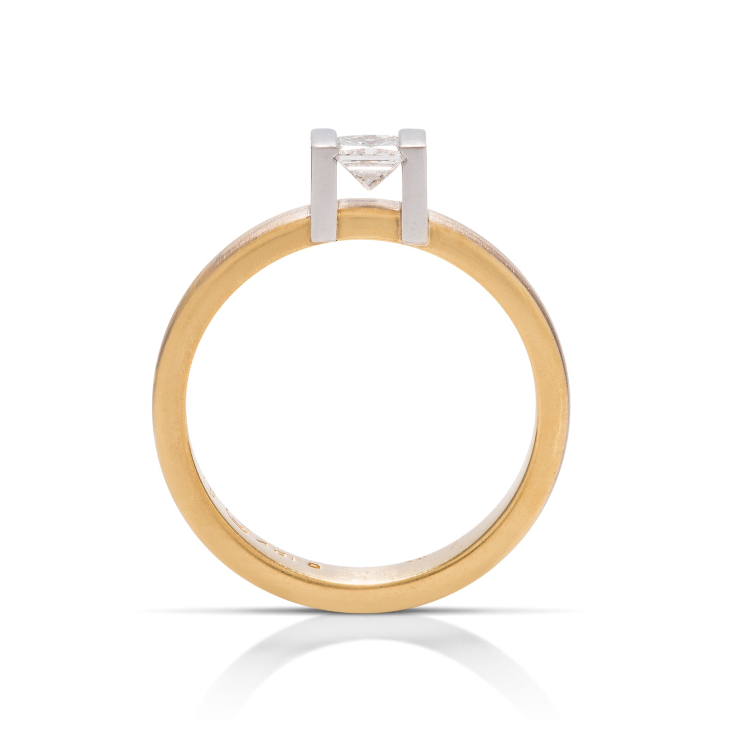 George Sawyer Design Mokume Gane 18k Gold & Platinum Diamond Ring - Charles Koll Jewellers