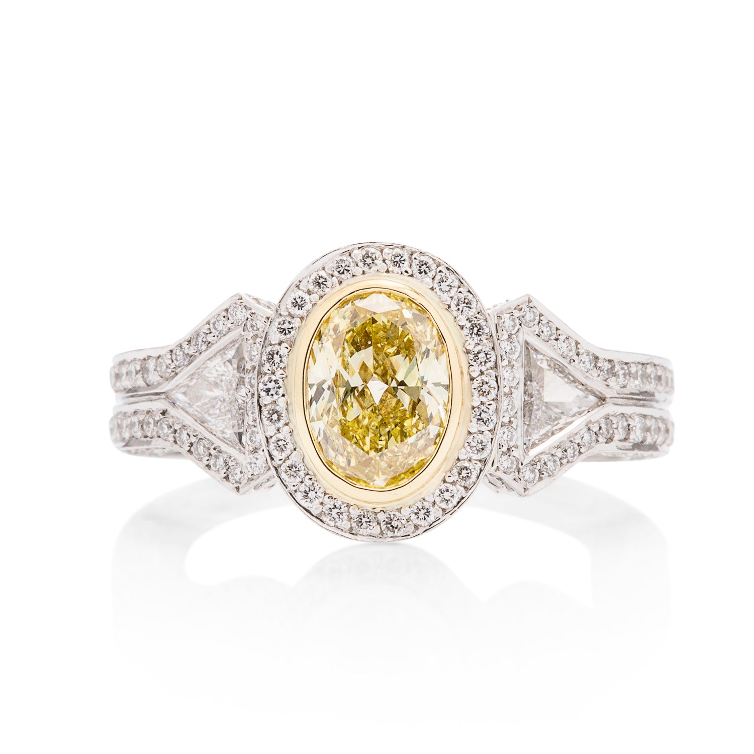1.00 Carat Fancy Yellow Diamond Engagement Ring - Charles Koll Jewellers