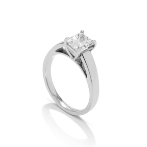 1.01 Carat Radiant Diamond White Gold Engagement Ring - Charles Koll Jewellers