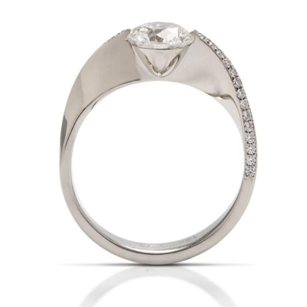 White Gold Mobius Engagement Ring - Charles Koll Jewellers
