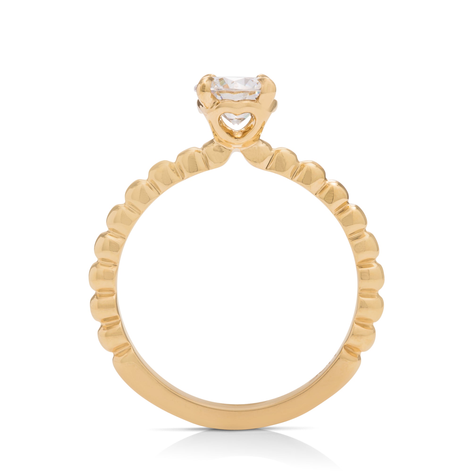 HOF Signature Beaded Solitaire Engagement Ring - Charles Koll Jewellers