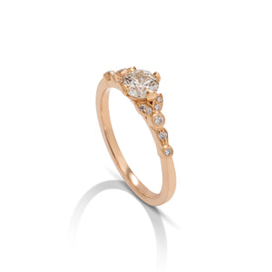 18k Rose Gold "Cali Chic" Double Petal Bezel Hearts on Fire Diamond Ring - Charles Koll Jewellers