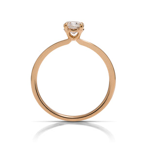 Hearts on Fire 18k Rose Gold "Signature Solitaire" Diamond Ring - Charles Koll Jewellers