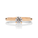Hearts on Fire 18k Rose Gold "Signature Solitaire" Diamond Ring - Charles Koll Jewellers