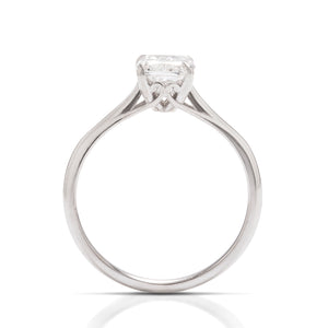 Elongated Cushion Solitaire Engagement Ring - Charles Koll Jewellers