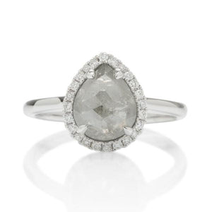 Organic Diamond Halo Ring - Charles Koll Jewellers