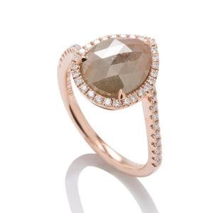 Organic Rose Gold Diamond Ring - Charles Koll Jewellers