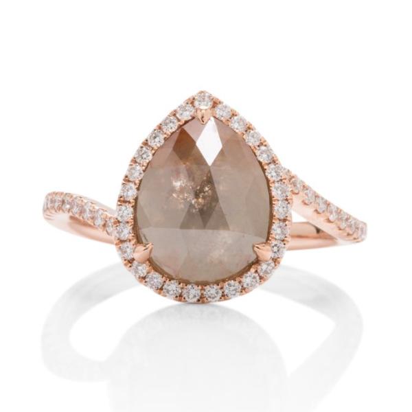 Organic Rose Gold Diamond Ring - Charles Koll Jewellers
