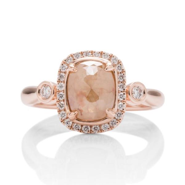 Organic Diamond Rose Gold Ring - Charles Koll Jewellers