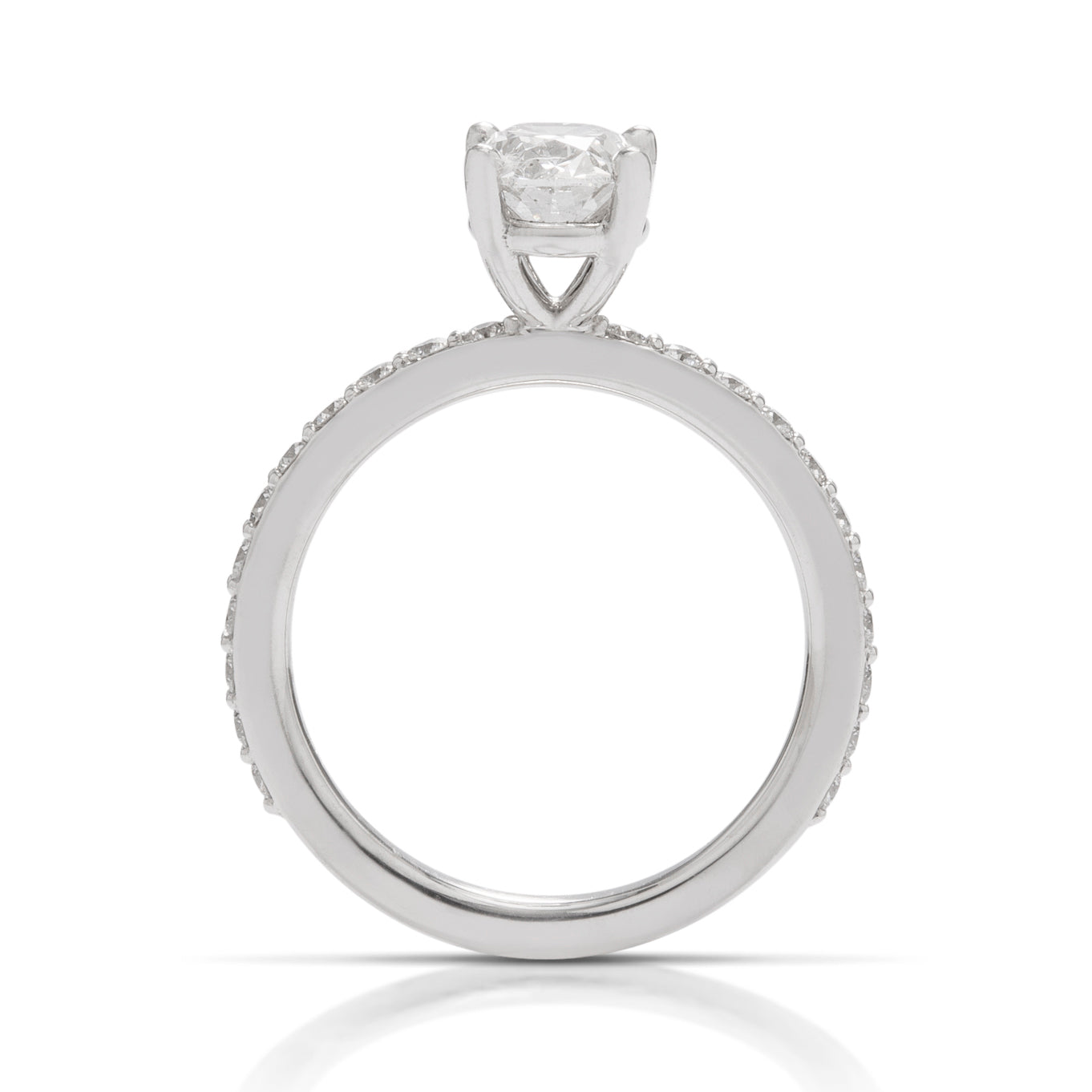 Platinum Oval Diamond Ring - Charles Koll Jewellers