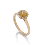 Rough Hexagonal Yellow Diamond Ring - Charles Koll Jewellers