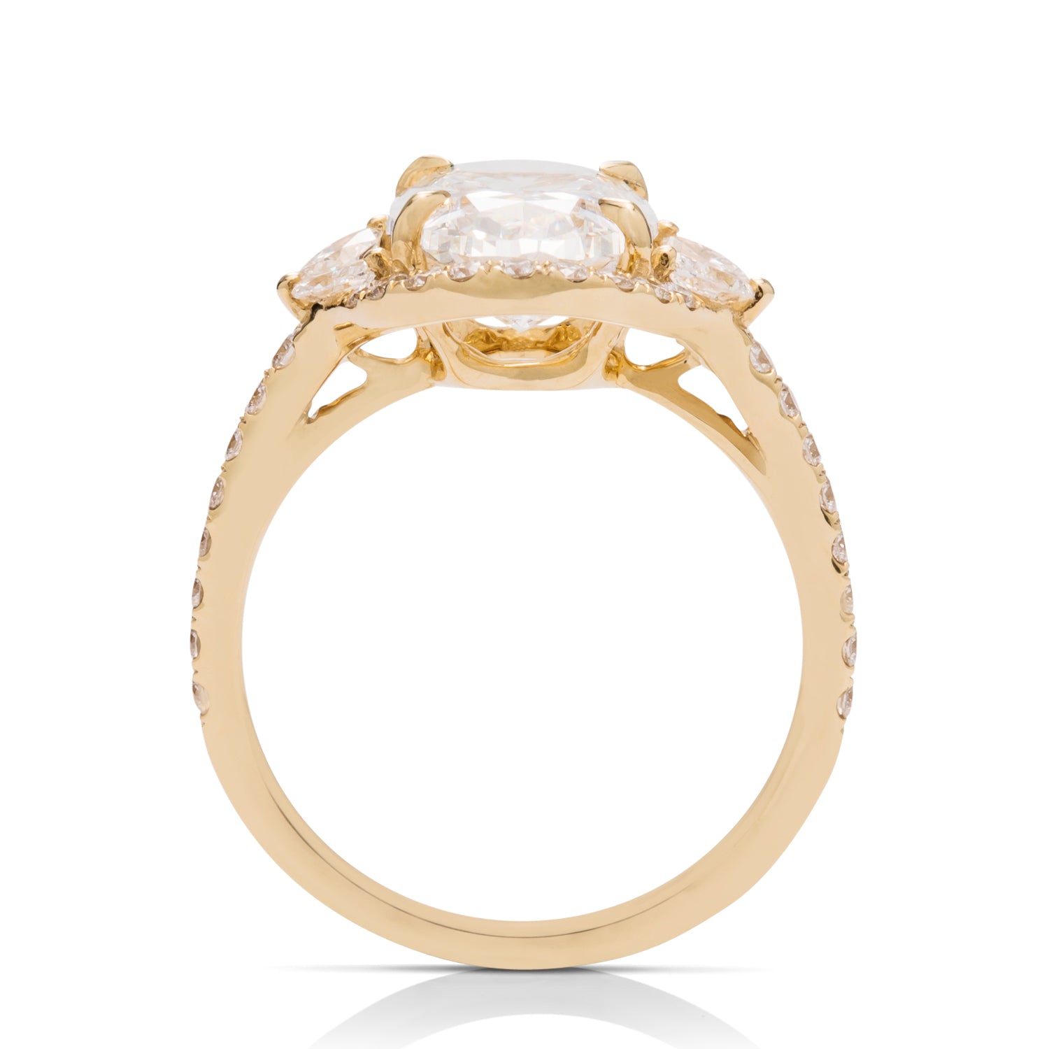 3 Carat Oval Halo Engagement Ring - Charles Koll Jewellers