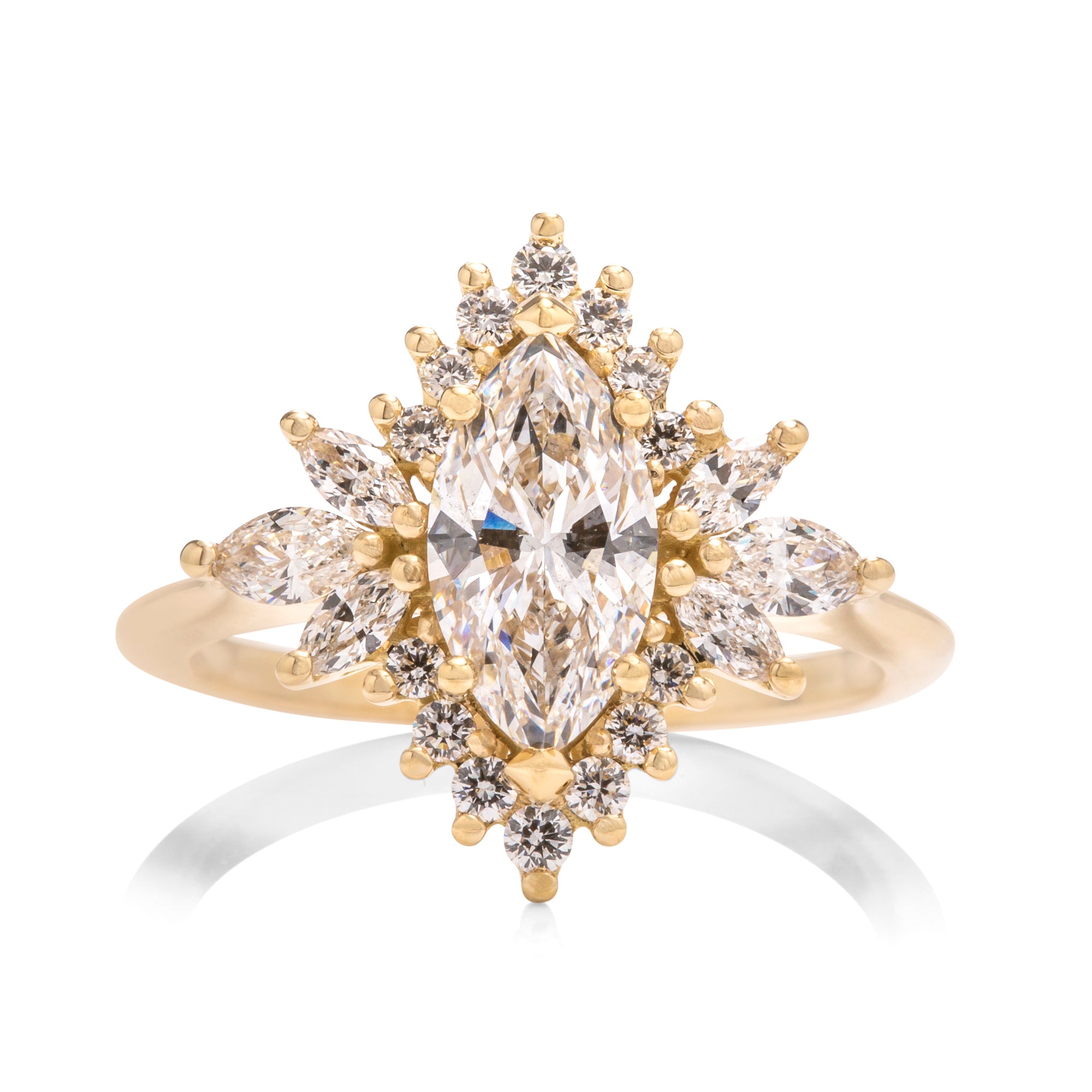 Fancy Halo Marquise Engagement Ring - Charles Koll Jewellers