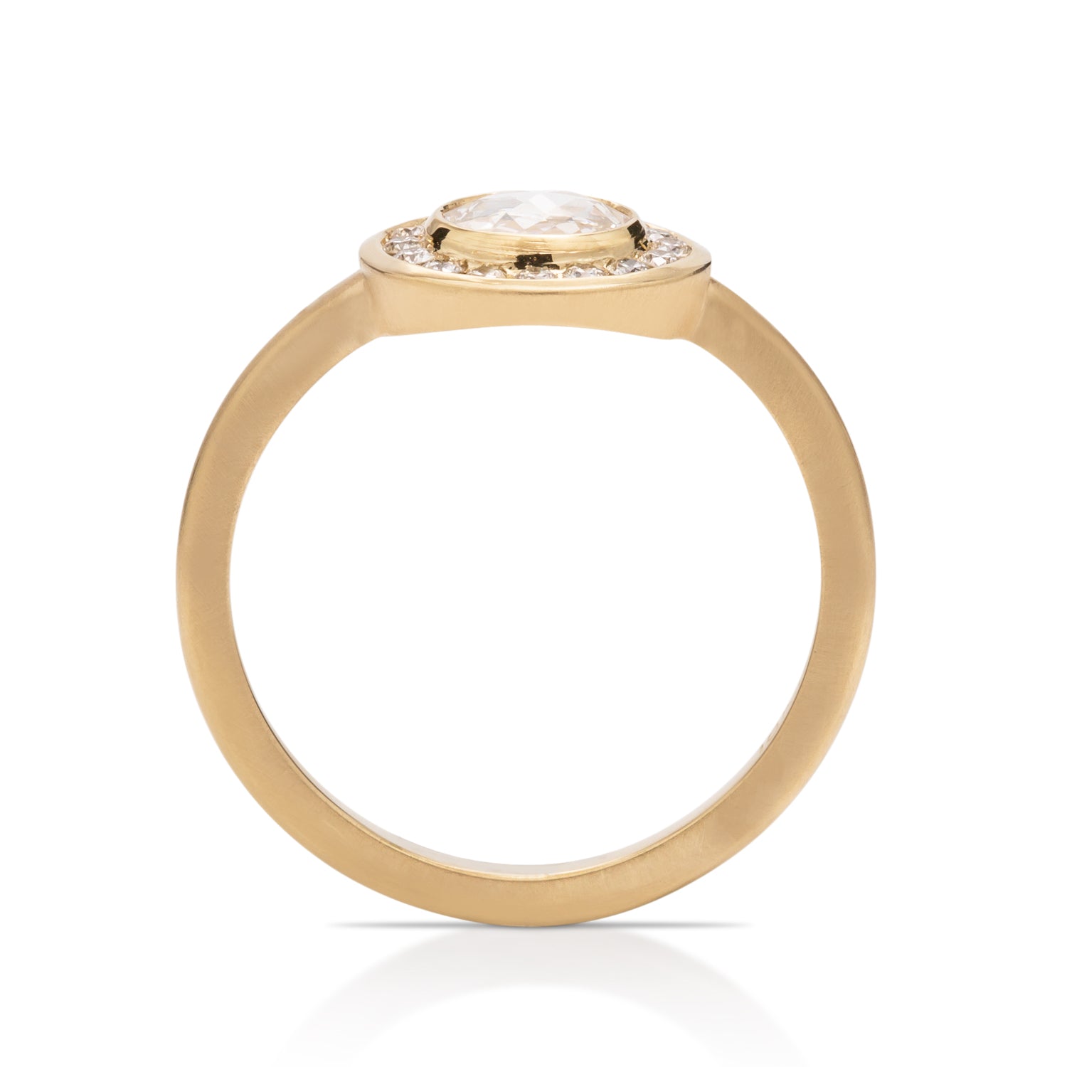 Yellow Gold and Rose Cut Diamond Ring