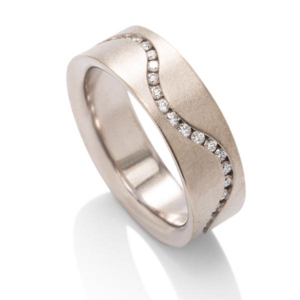 Eternity Diamond Wave Ring - Charles Koll Jewellers