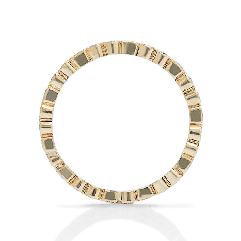 Yellow Gold Bezel Set Stackable Band - Charles Koll Jewellers