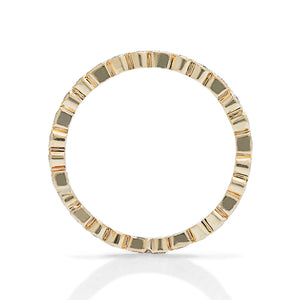 Yellow Gold Bezel Set Stackable Band - Charles Koll Jewellers