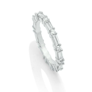 Round and Baguette Eternity Band - Charles Koll Jewellers
