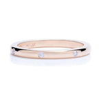 Rose Gold Band With Diamond Stations - Charles Koll Jewellers