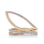 Diamond and Yellow Gold Leaf Ring - Charles Koll Jewellers
