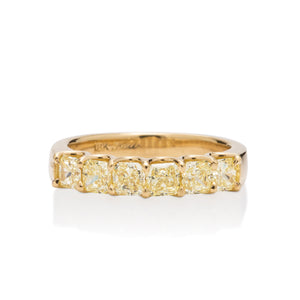 18K Yellow Gold 6 Diamond Ring