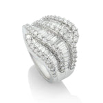 Round and Baguette Cocktail Ring - Charles Koll Jewellers