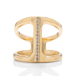 Yellow Gold Diamond Saddle Ring - Charles Koll Jewellers