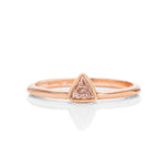 18k Rose Gold Trillion Cut Diamond Ring - Charles Koll Jewellers