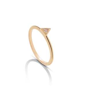 18k Gold Triangle Diamond Ring - Charles Koll Jewellers
