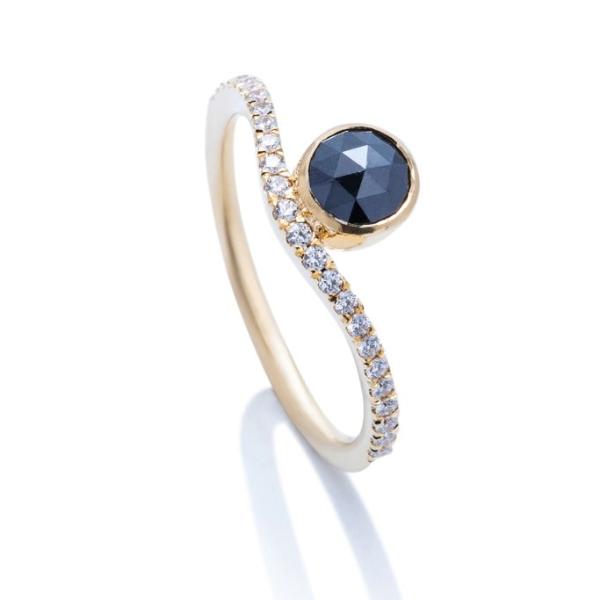 Black Diamond Impression Ring - Charles Koll Jewellers