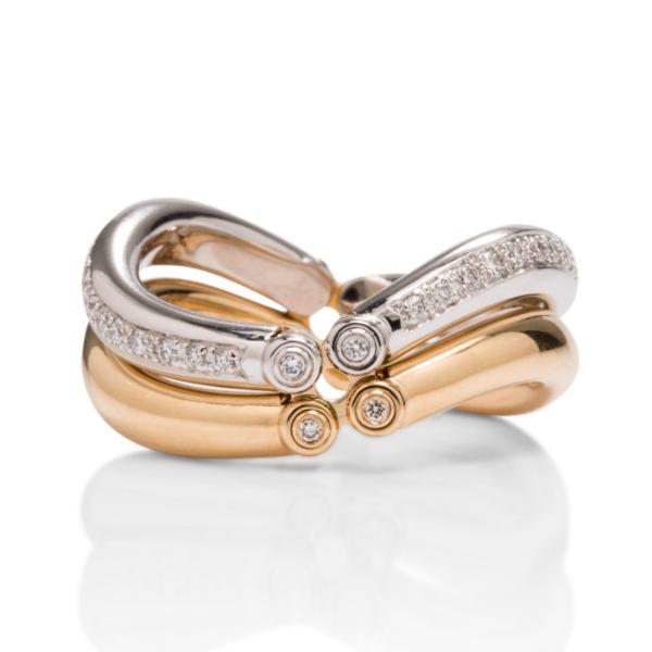 Jorg Heinz Multi-Row Diamond Ring With Movement - Charles Koll Jewellers