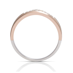 18k White and Rose Gold Diamond Ring - Charles Koll Jewellers