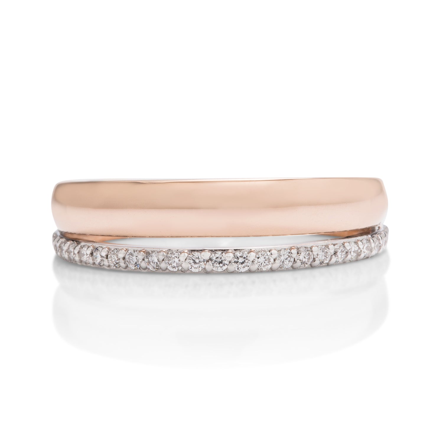 Double Row Two-Tone Ring - Charles Koll Jewellers