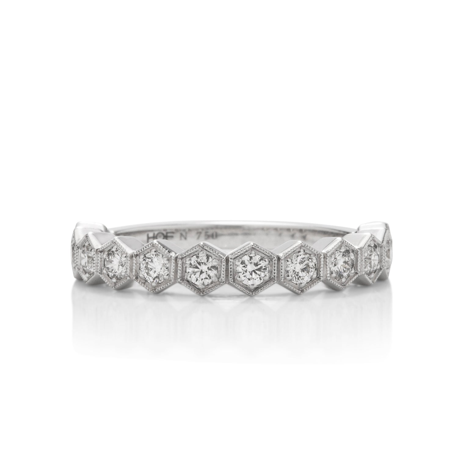 Hexagonal Diamond Band - Charles Koll Jewellers