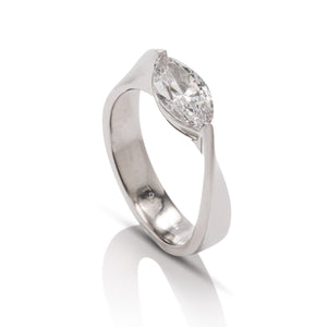 Marquise Mobius Engagement Ring Mounting - Charles Koll Jewellers