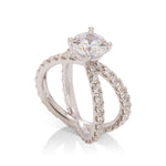 Dual Diamond Band Engagement Ring - Charles Koll Jewellers