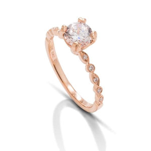 Rose Gold Bezel Semi-Mount Engagement Ring - Charles Koll Jewellers