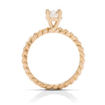 Yellow Gold Rope Band Engagement Ring - Charles Koll Jewellers