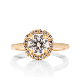 Hearts On Fire Round Halo Diamond Engagement Ring - Charles Koll Jewellers