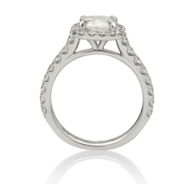 Cushion Halo Diamond Engagement Ring - Charles Koll Jewellers