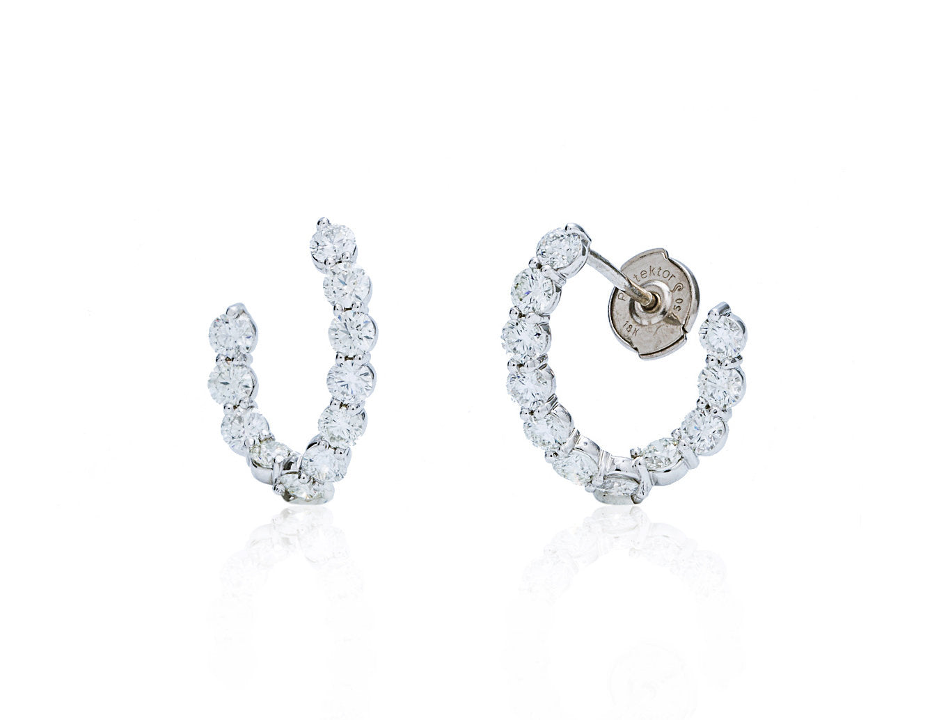 Twisted Diamond Earrings - Charles Koll Jewellers