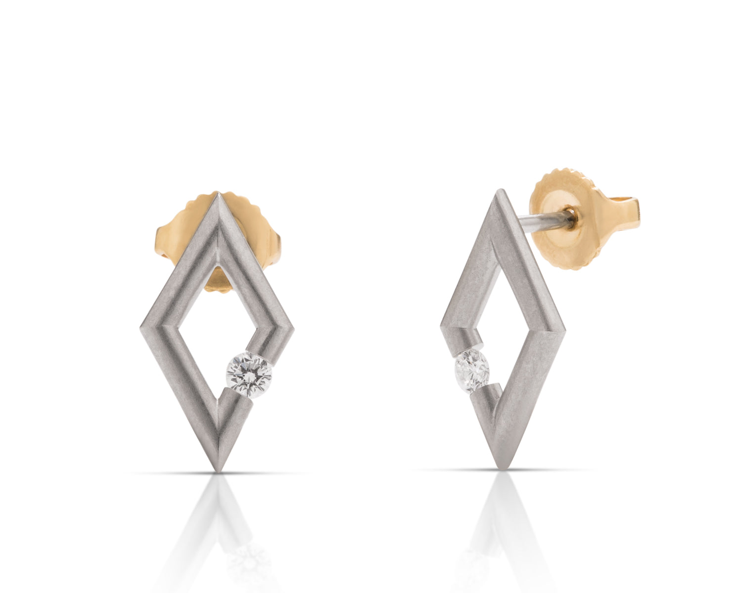 Platinum Micro Diamond Earrings - Charles Koll Jewellers