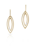 Yellow Gold Marquise Shaped Earrings - Charles Koll Jewellers