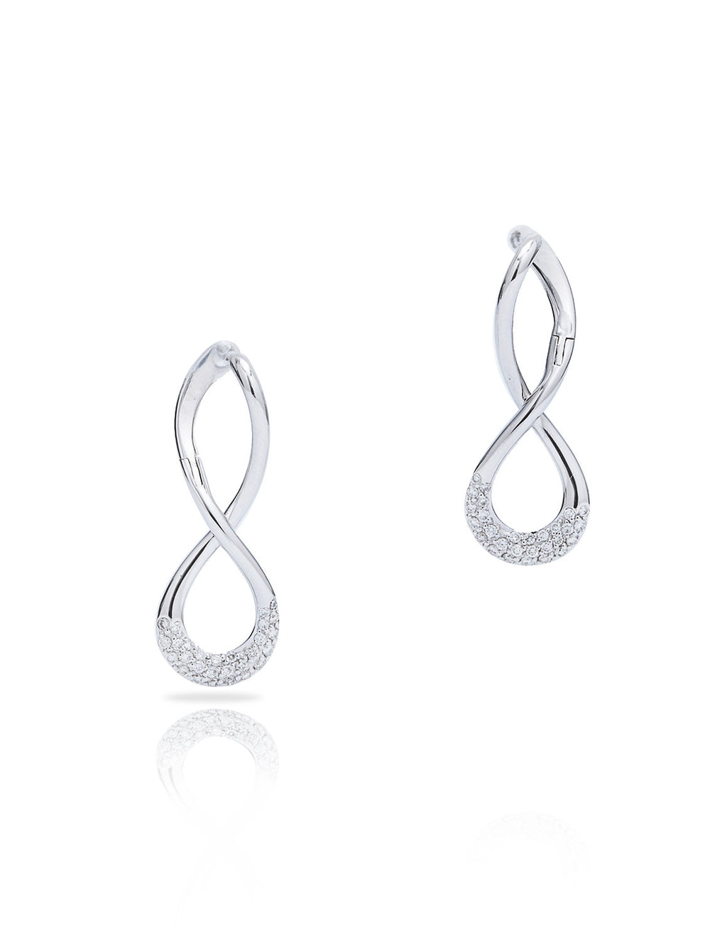 Diamond Accent Infinity Earrings - Charles Koll Jewellers