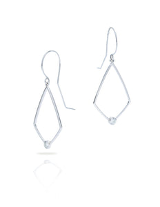 Angular Drop Earrings with Diamonds - Charles Koll Jewellers