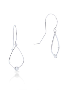 Rounded Drop Earrings with Diamonds - Charles Koll Jewellers