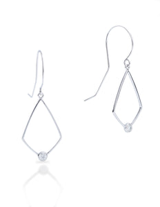 Angular Drop Earrings With Diamonds - Charles Koll Jewellers