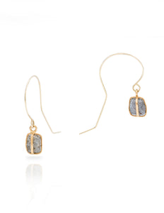 Rustic Diamond Drop Earrings - Charles Koll Jewellers